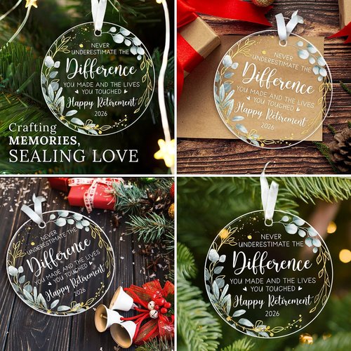 HEXMOZ Retirement Gift Ornament - Unique 2026 Keepsake for Women & Men | Perfect for Coworkers, Bosses, Teachers, Nurses