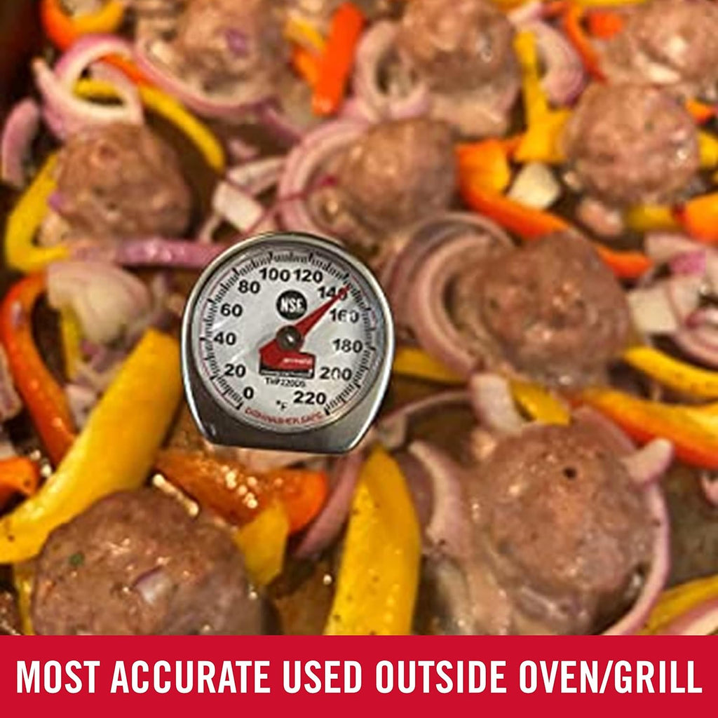 Rubbermaid Commercial Products Instant Read Thermometer - Pocket Size, Dishwasher Safe, Red | Ideal for Meat & Food Cooking