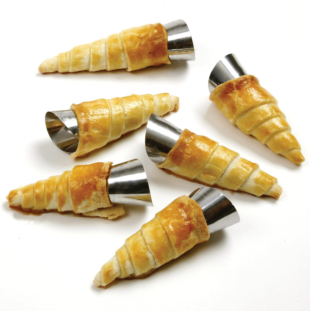 Norpro 3661 Stainless Steel Cream Horn Molds - Set of 6 Durable Baking Tools for Perfect Pastries