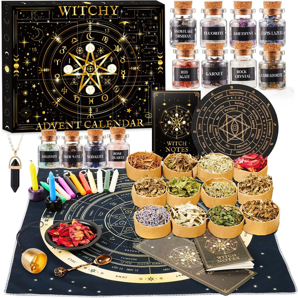 Regine Switzerland Magical Witchcraft Advent Calendar - Healing Crystals, Herbs & Candles | Unique Gifts for Women & Teens
