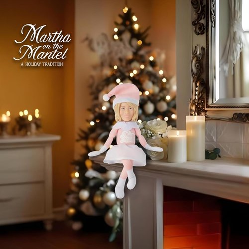 Martha Stewart 12” Plush Collectible Figurines - 2025 Christmas Mantle Decor