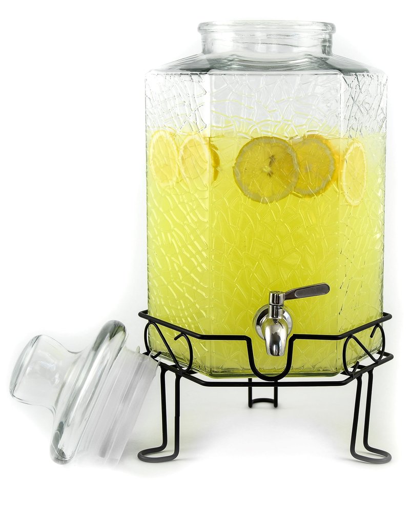 Redfern 2.5 Gallon Glass Beverage Dispenser Stainless Spigot and Stand