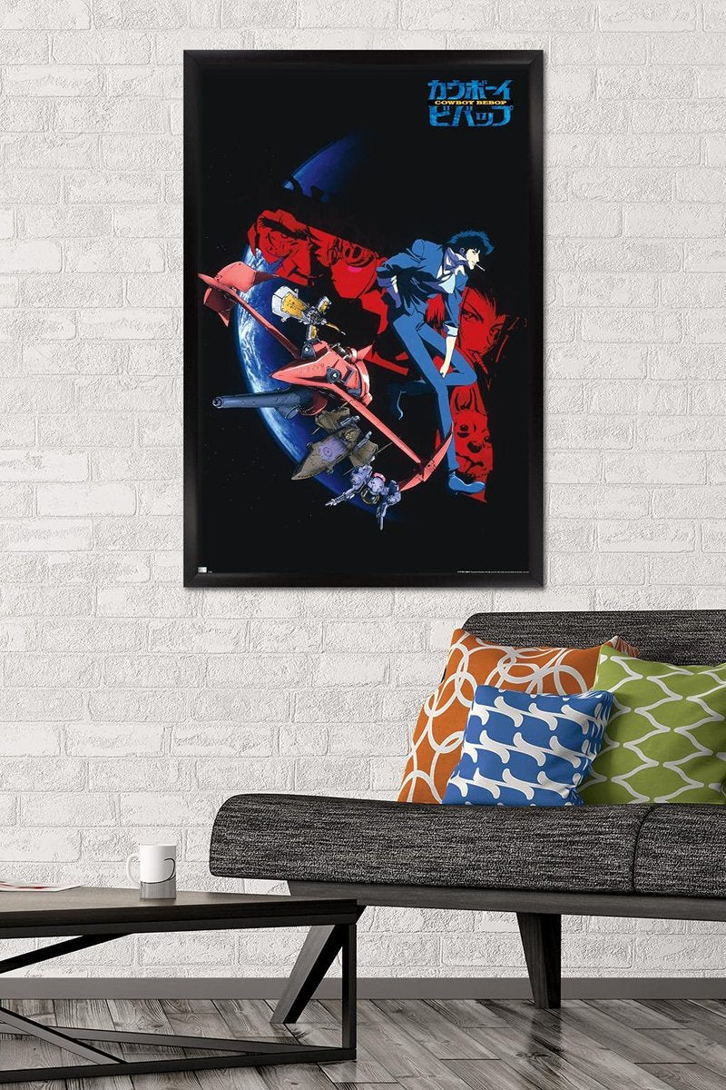Cowboy Bebop - Key Art Wall Poster, 34L" x 22.4W", Black Framed Version
