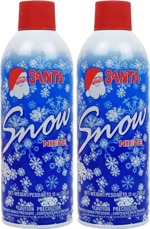 Greenco Snow Spray - Artificial Christmas Tree Flocking Spray, 13 oz | Pack of 2 for Festive Decor