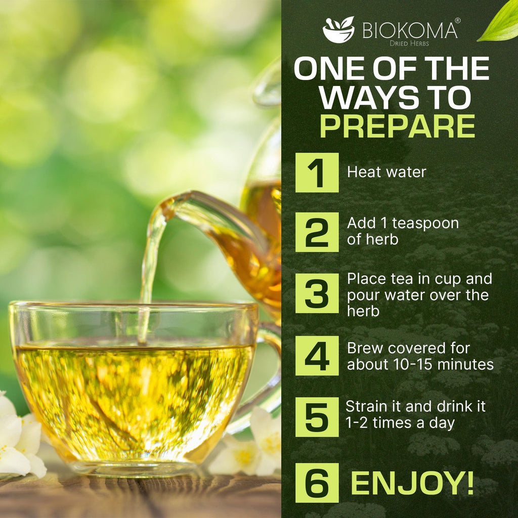 Biokoma Celandine Dried Herb 50g (1.76oz) Chelidonium Majus Warts Fighter Antioxidant In Resealable Moisture Proof Pouch Herbal Tea No Additives No Preservatives Kosher