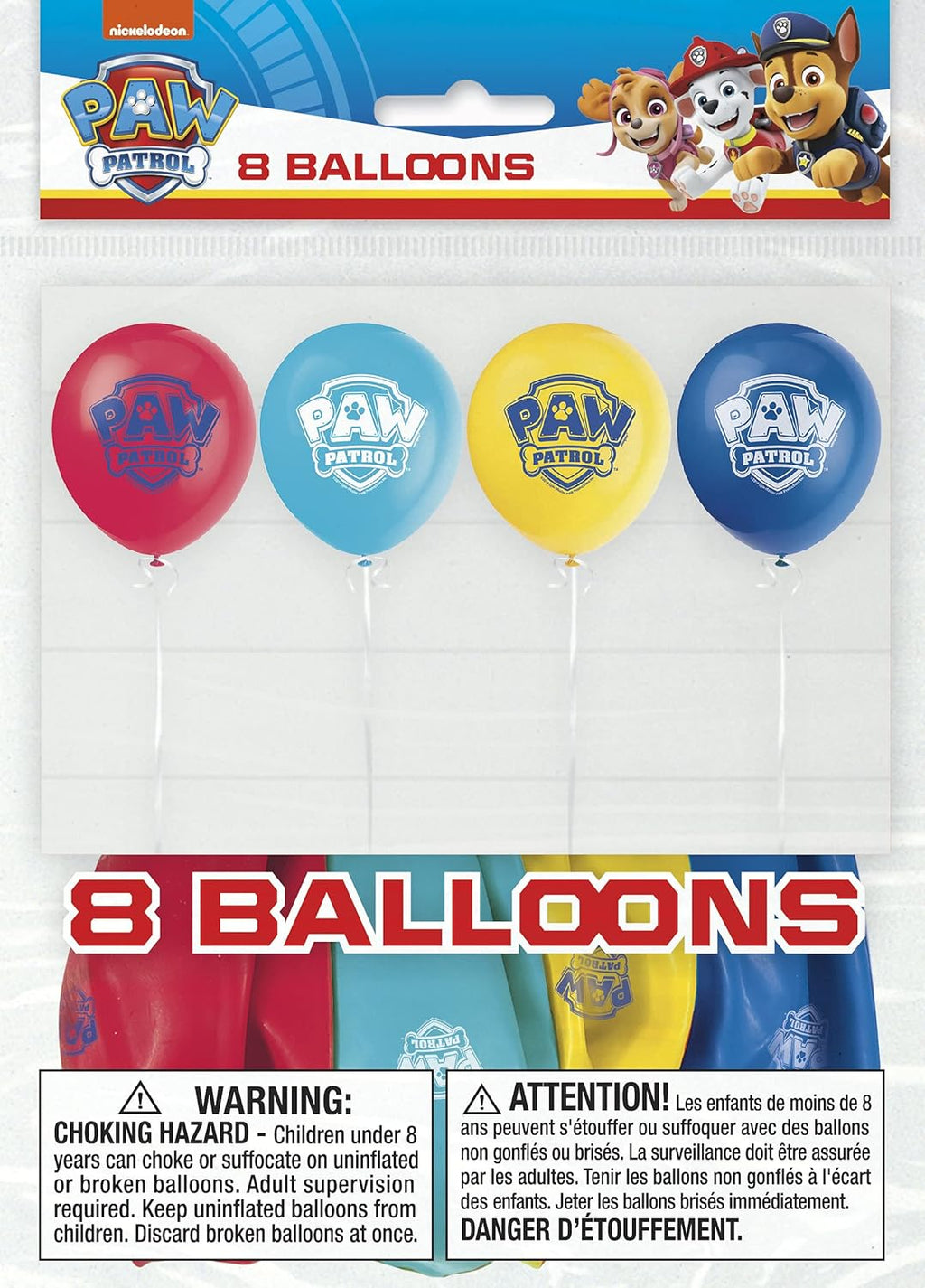 Paw Patrol Balloons - 8 Latex & 1 Foil Balloon Bundle | Perfect for Chase & Skye Birthday Party Decorations