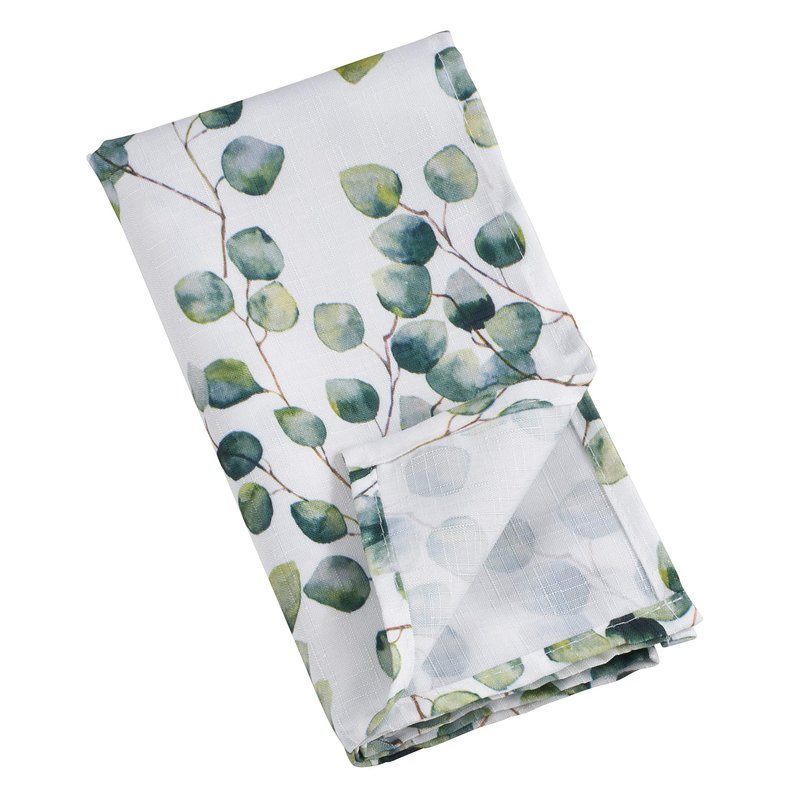 SARO LIFESTYLE Eucalyptus Leaf Table Napkin (Set of 12), Eucalyptus, 20"