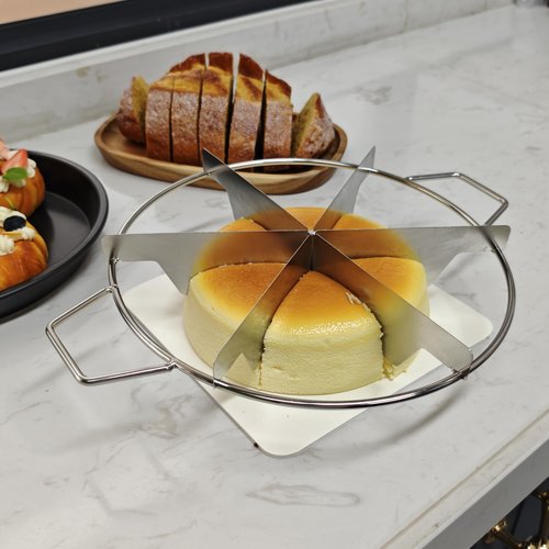 8 Slices Pie Cutter Cookie Cutters Pizza Cutters Cake Slicer for Even Slices Stainless Steel Side handle Kitchen Tools