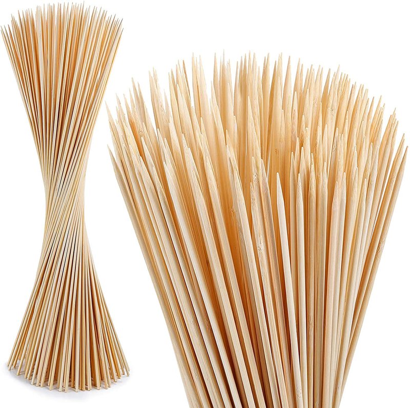 300 PCS Bamboo Marshmallow Roasting Sticks, SMores Skewers for Fire Pit, Extra Long 30 Inch Heavy Duty 5mm Thick Wooden SMores Sticks for Open Fire Pits Roaster Barbecue Hot Dog Camping Kebab Sausage