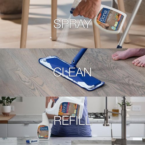 Bona Hardwood Floor Cleaner Spray - Residue-Free Cedar Wood Scent - 32 fl oz (Pack of 2)