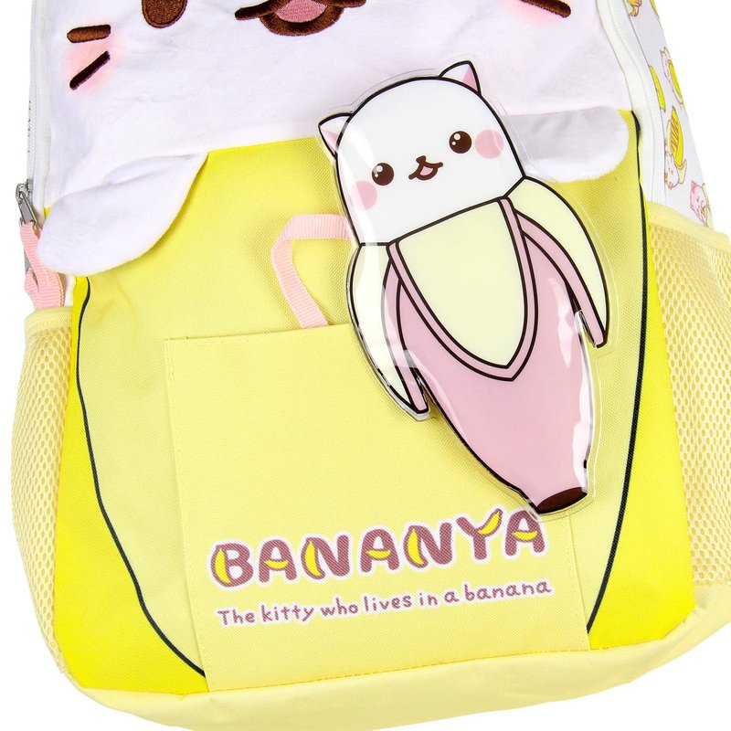 Bioworld Crunchyroll Bananya Plush 3-D Cat Anime Cartoon 16" Backpack
