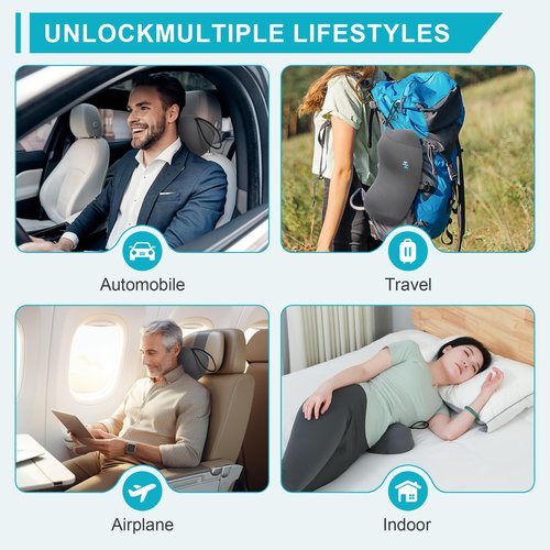 HHuanwfer Cervical Pillow Relieves Neck Pressure High-Density Memory Cotton Supports Cervical Sleep Traction Pillow to Help Deep Sleep