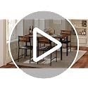 5-Piece Space-Saving Dining Table Set for 4 with Upholstered Chairs, Grey