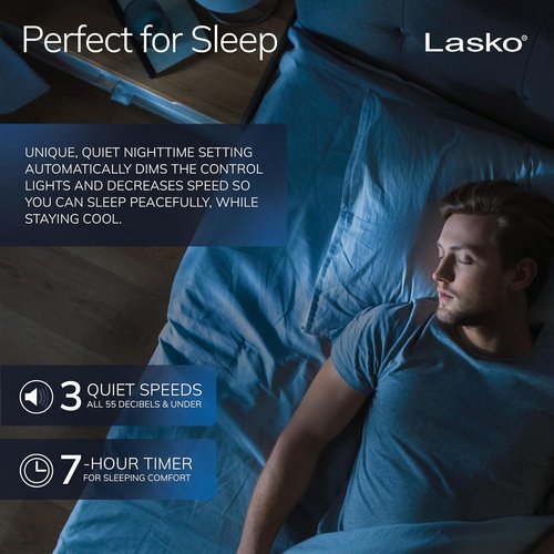 Lasko High-Velocity Tower Fan - Oscillating Design with Remote Control & Timer | 48" Gray, 3 Speeds