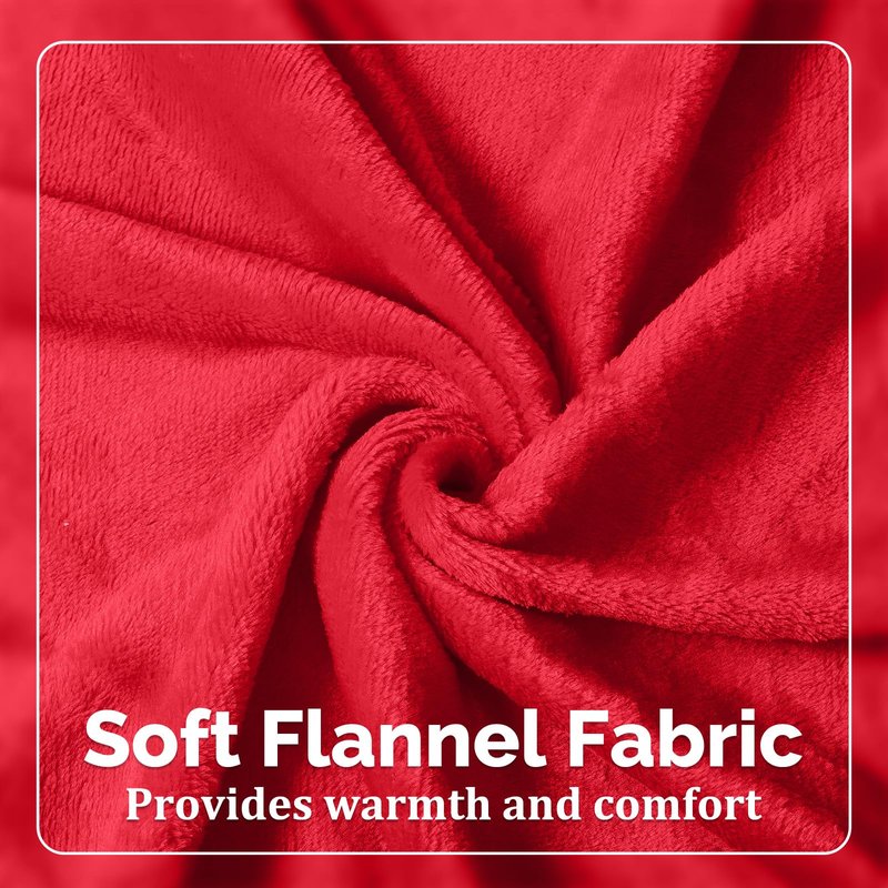 Panitay 10 Pcs Fleece Throw Blanket Bulk 50 x 60 Inches Cozy Fuzzy Flannel Plush Soft Blankets for Sofa, Couch Bed Warm Throws for Wedding Homeless Christmas Party Gift(Rich Color)