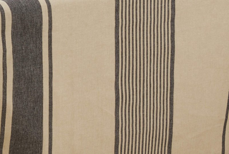 SARO LIFESTYLE Aulaire Collection Banded Cotton Tablecloth, 72"x72", Natural