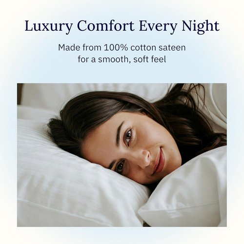 California Design Den King Pillow Cases - Set of 2, 400 Thread Count Sateen, Soft & Breathable Silver