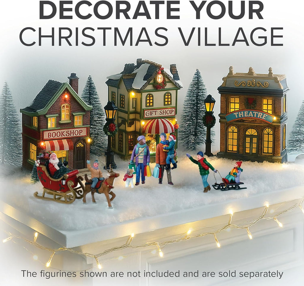 X-Protector Snow Blanket - Large White Artificial Christmas Village Snow Sheet | 98.5"x31.5" Faux Snow Mat