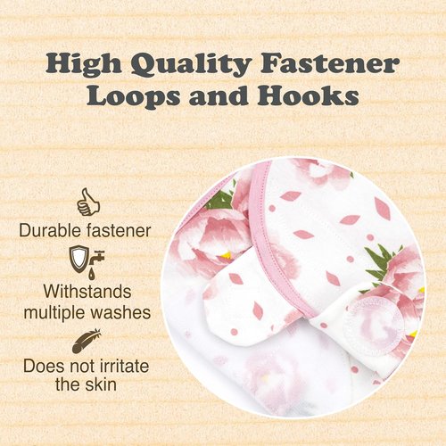 Bublo Baby Swaddles - Adjustable Organic Cotton Infant Sleep Sack | 3-Pack for Newborns (Hearts-Flowers)