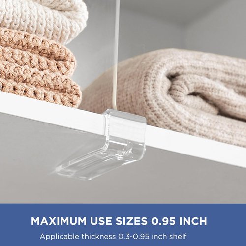 HBlife Clear Shelf Dividers - 12-Inch Extra Tall Purse Organizer | 6-Pack Acrylic Closet Solution