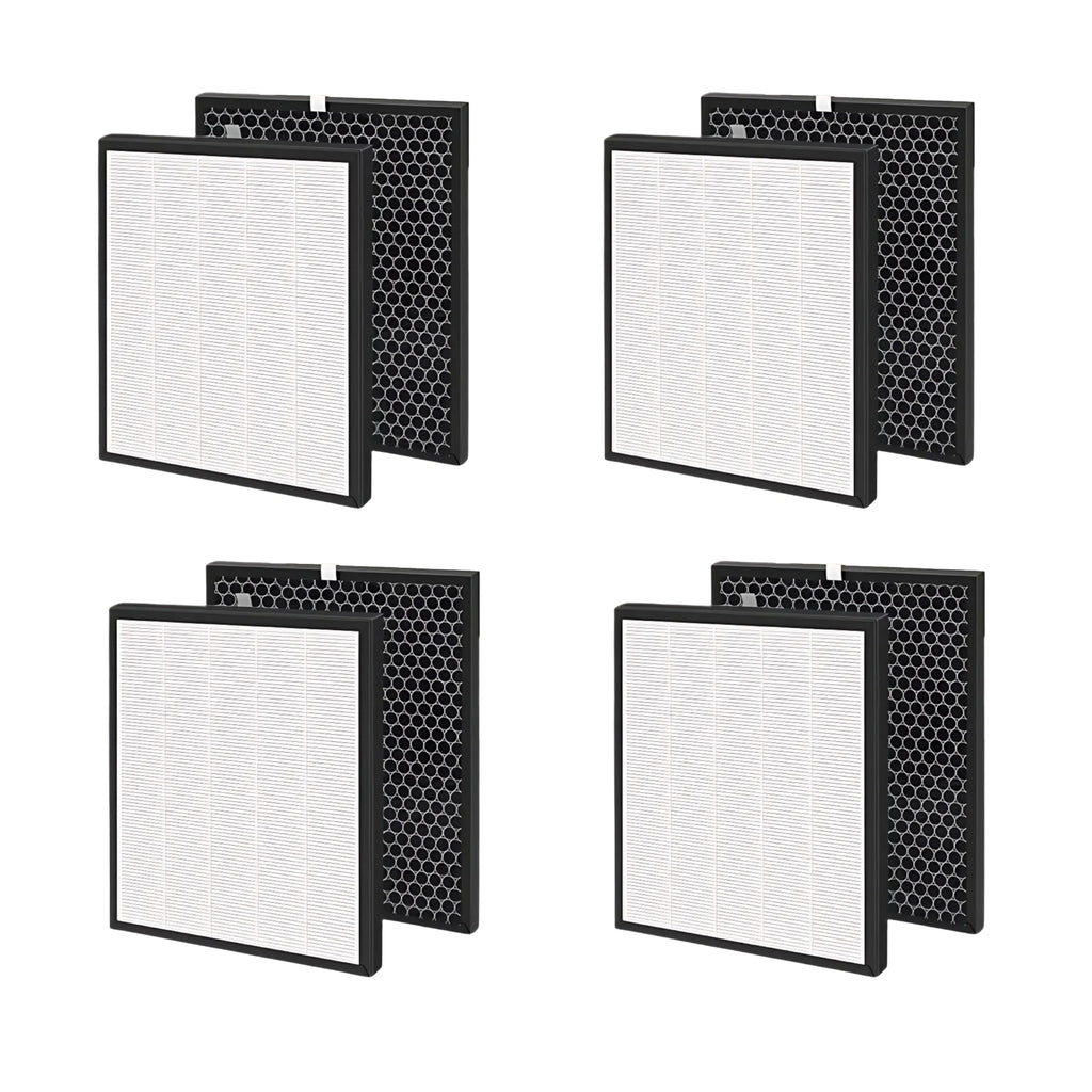 Nispira HEPA Air Filter Plus Carbon Pre Filter Replacement Compatible with Levoit Air Purifier LV-PUR131, 4 Packs