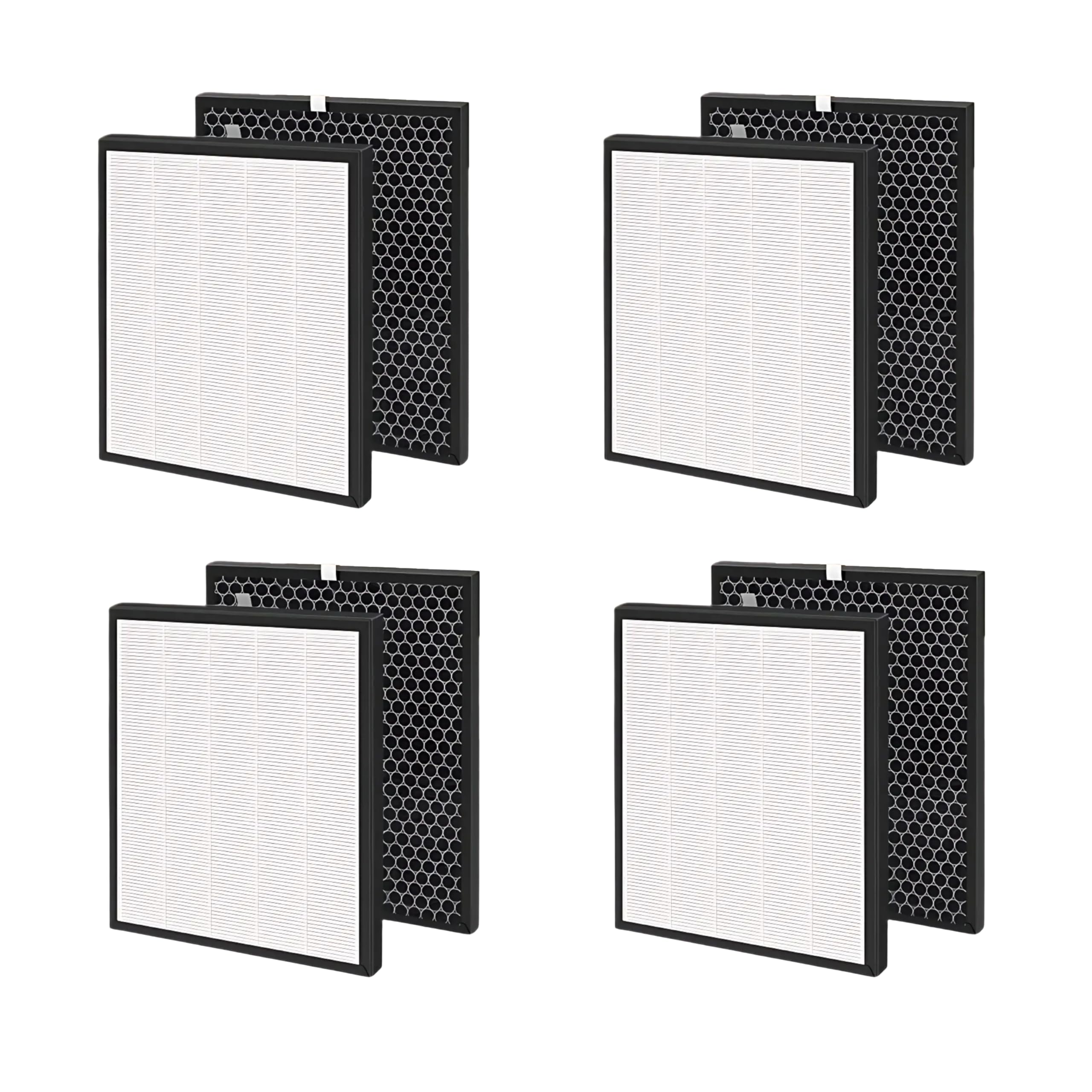 Nispira HEPA Air Filter Plus Carbon Pre Filter Replacement Compatible with Levoit Air Purifier LV-PUR131, 4 Packs