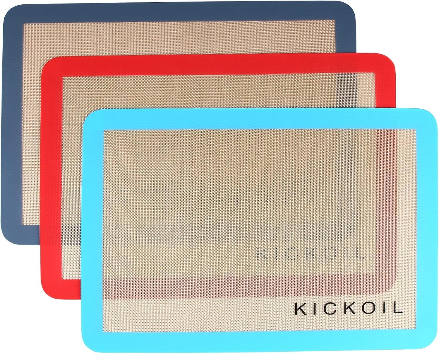 Skiennix Silicone Baking Mats - Non-Stick, BPA-Free Oven Liners for Cookies & Pastries | Set of 3 (11.6'' x 8.5'')