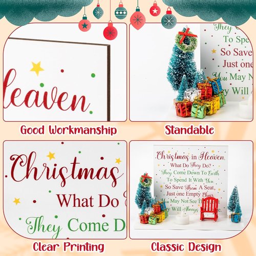 Haooryx Christmas In Heaven Chair Table Decoration | 21-Piece Memorial Candle Holders Set