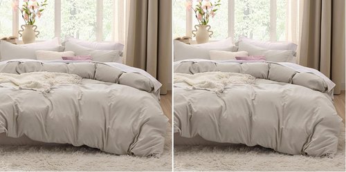 Bedsure Duvet Cover Set - Extra Soft Queen Size Bedding, 3 Pieces with Zipper Closure, Linen, 90x90 Inches