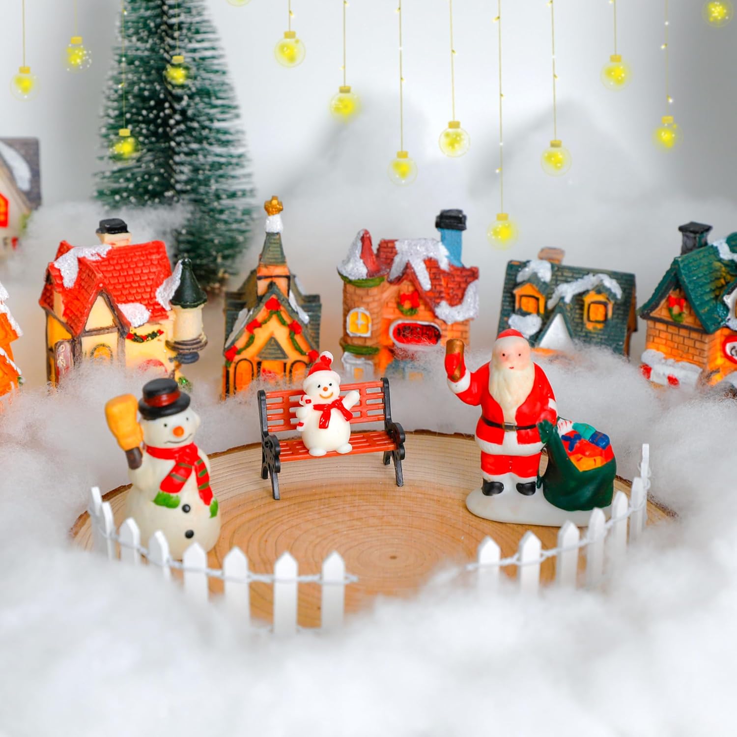 QZYL Fake Snow - Fluffy Cotton Snow for Christmas Village | 6 OZ Vacuum Packaged White Decor