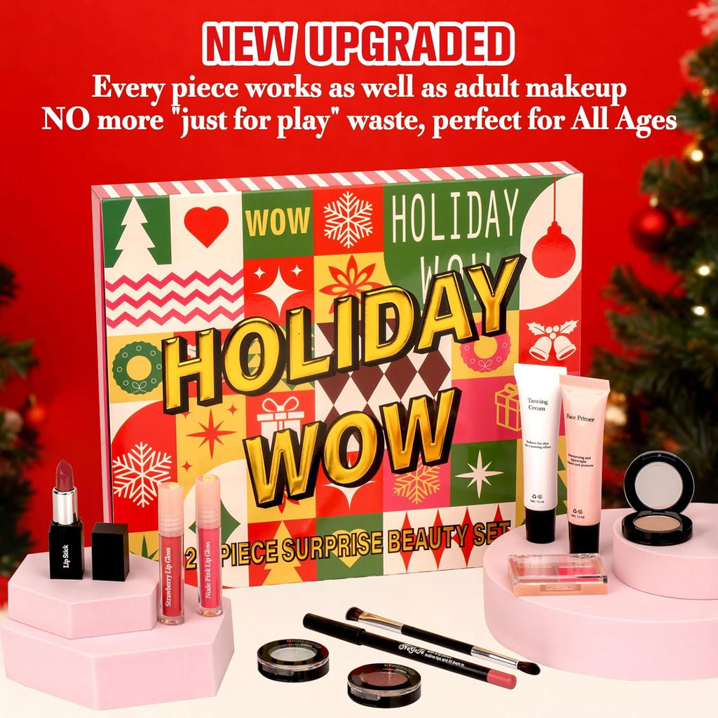Skiennix All-In-One Makeup Kit for Teen Girls - 24 Individually Boxed Surprises | Eyeshadow, Eyeliner, Lip Gloss & More
