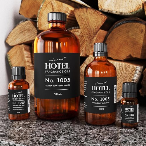 AirScent Hotel Diffuser Oil No. 1005 - Vanilla Bean Lilac Sandalwood - Premium Fragrance for Diffusers | 10 mL Glass Bottle