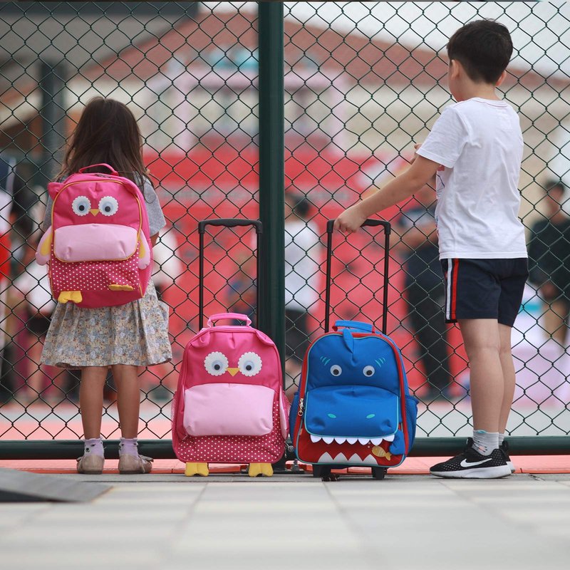yodo Zoo 3-Way Kids Suitcase Luggage or Toddler Rolling Backpack with wheels, Medium Shark