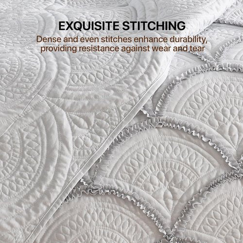TEXSTEAD Solid Color Quilt (gray4, Queen)