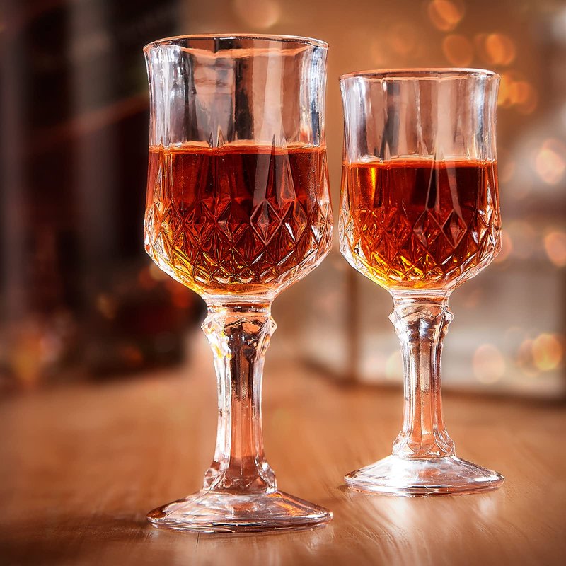 Soopiiso Cordial Glasses,1.7oz/50ml,Shot Glasses Set of 48,shot glasses with stem/Sherry glasses/tequila shot glasses