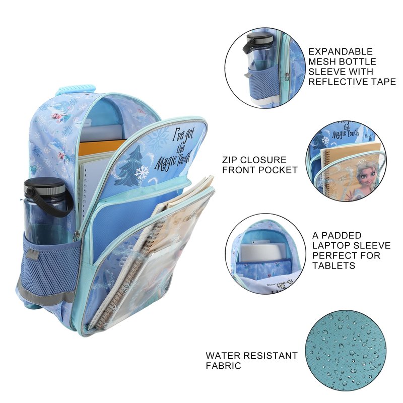 Bioworld Frozen Elsa 5-Piece 16" Backpack & Stationery Value Set