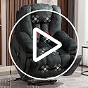 Power Lift Recliner Chair with Massage, Lumbar Heat, and USB, Gray