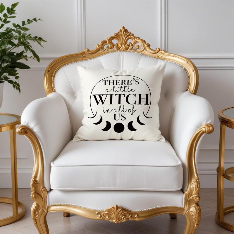 Fuasei Gothic Witch 18x18 Moon Phases Pillow Covers, Victorian Gothic Decorative Throw Pillow Covers, Witchy Decor Aesthetic, There A Little Witch In All Of Us