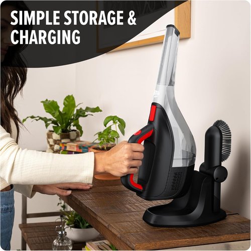 Dirt Devil 12V Cordless Handheld Vacuum - Powerful Suction & Multi-Surface Tool Kit | Lightweight, Black