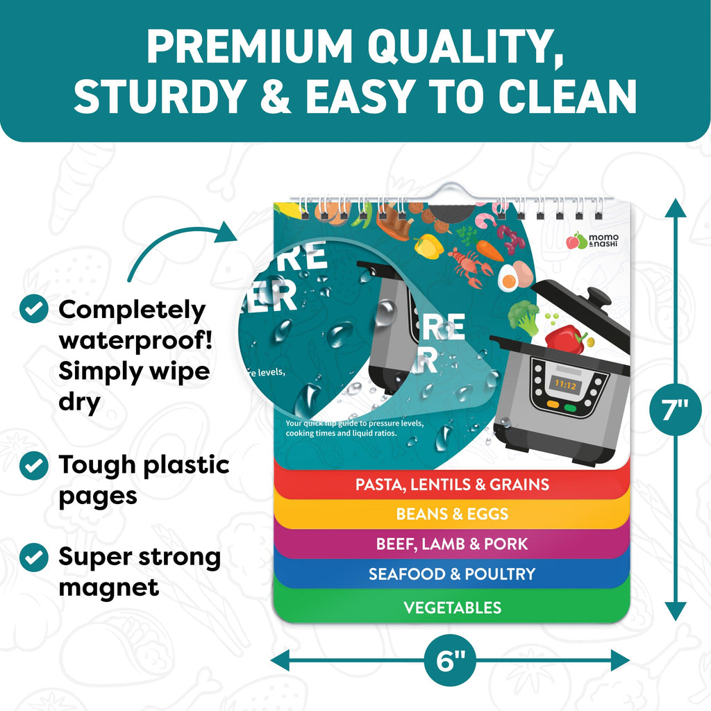 Air Fryer & Instant Pot Magnetic Cooking Guides - 7" x 6" Each - Set of 2 Instant Pot Air Fryer Accessories Cook Books - Airfryer Kitchen Accessories & Kitchen Gadgets 2026