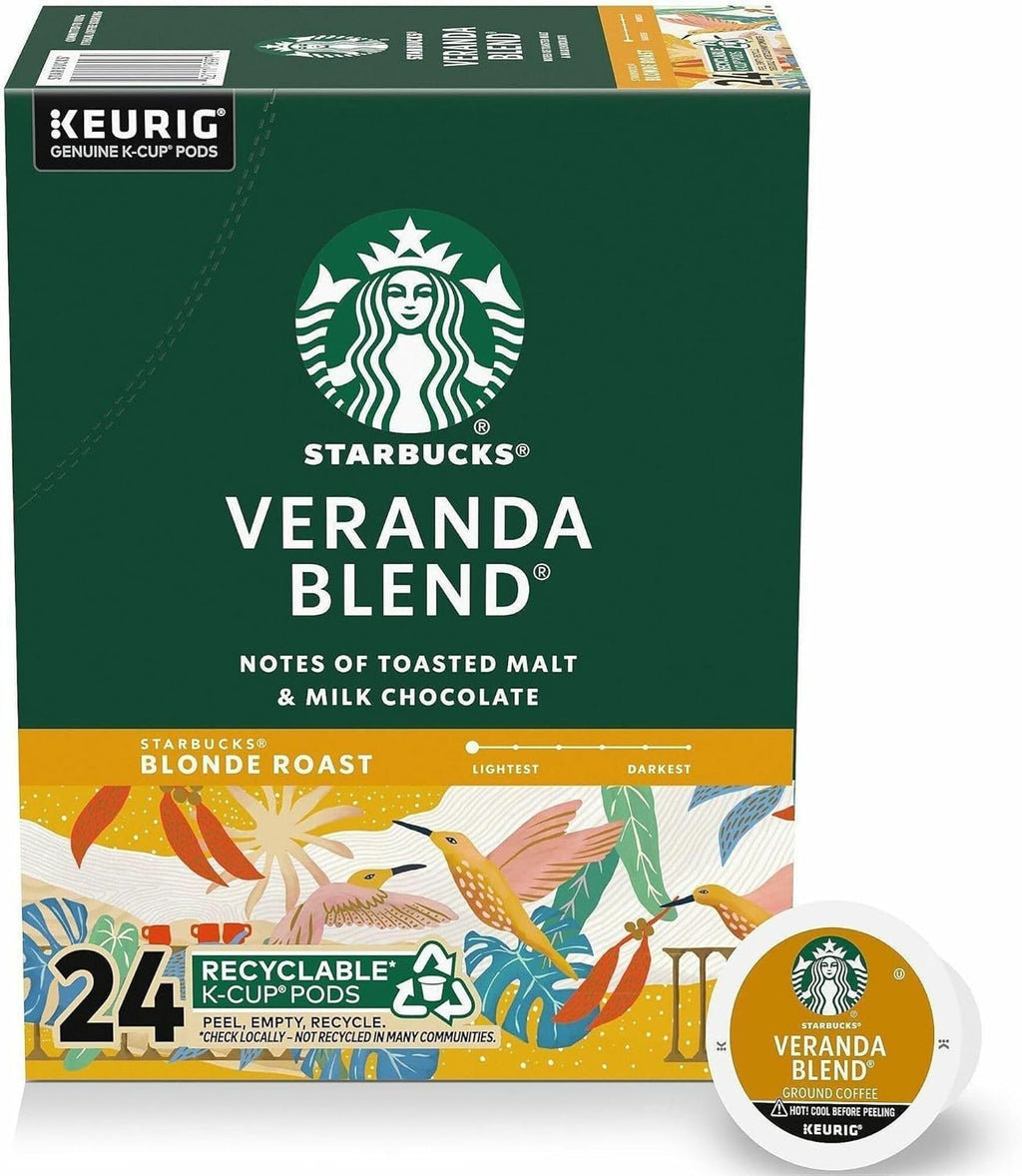 Starbucks® Veranda Blend Single-Serve Coffee K-Cup® - Carton of 24 Pods for Smooth Flavor