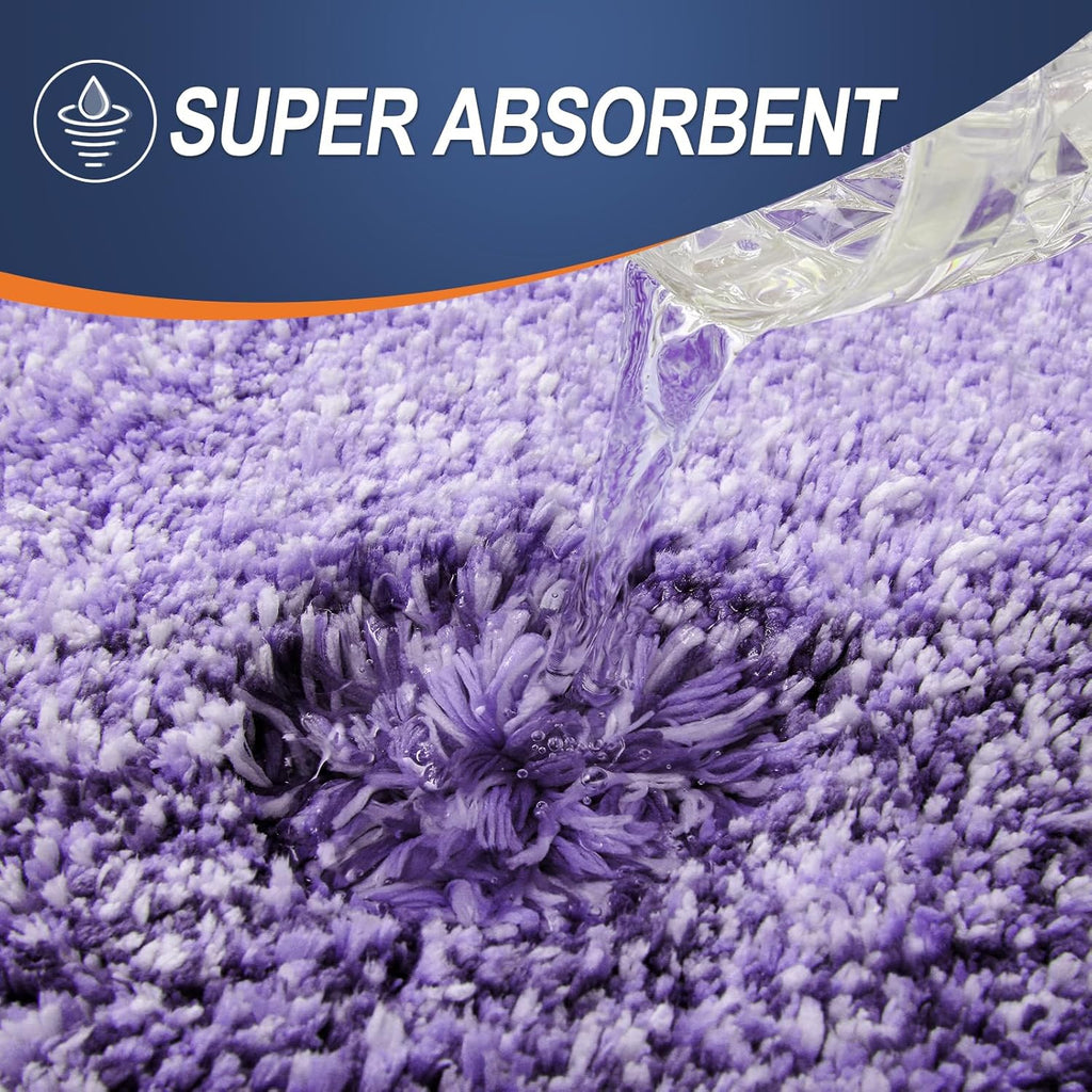 OLANLY Bathroom Runner Rug - Extra Soft Microfiber Mat 47x24 | Quick Dry, Washable, Rubber Backing, Violet