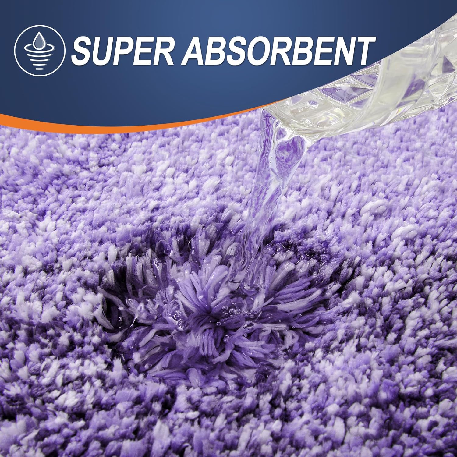 OLANLY Bathroom Runner Rug - Extra Soft Microfiber Mat 47x24 | Quick Dry, Washable, Rubber Backing, Violet