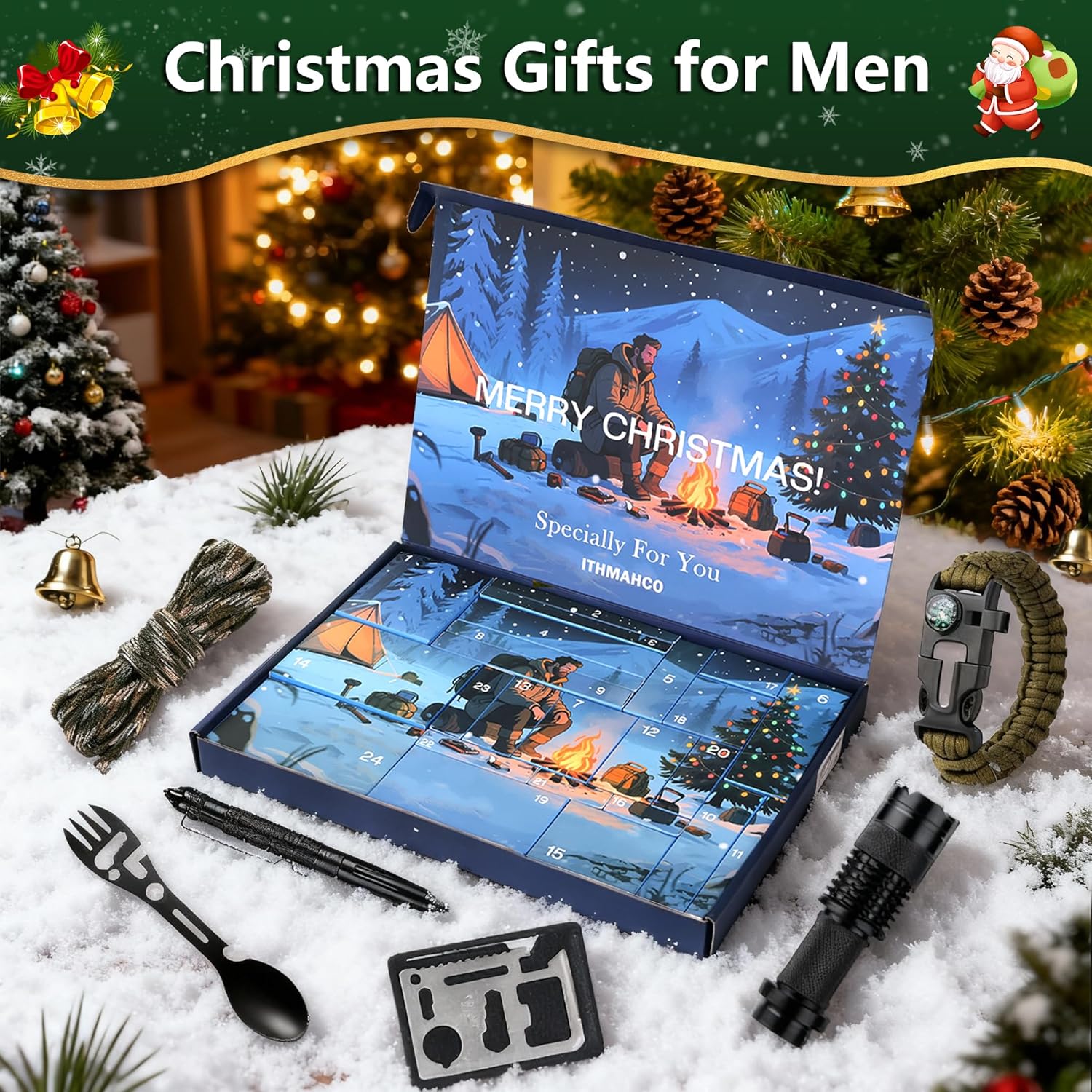 Survival Kit - Essential Outdoor Gear for Camping, Hunting & Adventure | Perfect Christmas Gift for Teens & Men