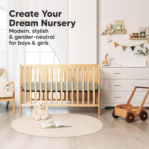 KeaBabies 2-Pack Muslin Crib Sheets - 100% Organic Cotton, Soft & Breathable, Neutral Woodland Design, 52x28