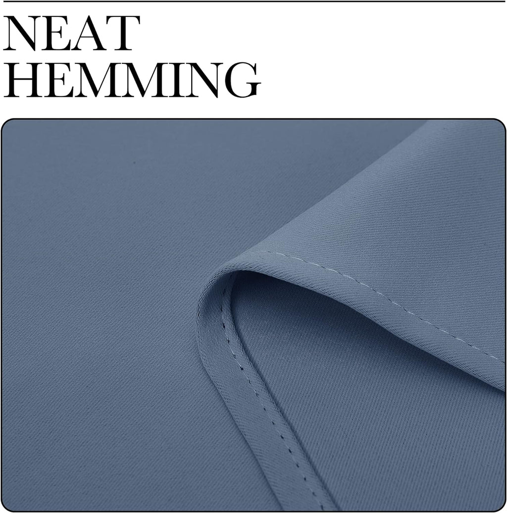 NICETOWN Blackout Curtains - Thermal Insulated & Noise Reducing | 90 Inches Long, Stone Blue, 42 Inches Wide (1 Pair)