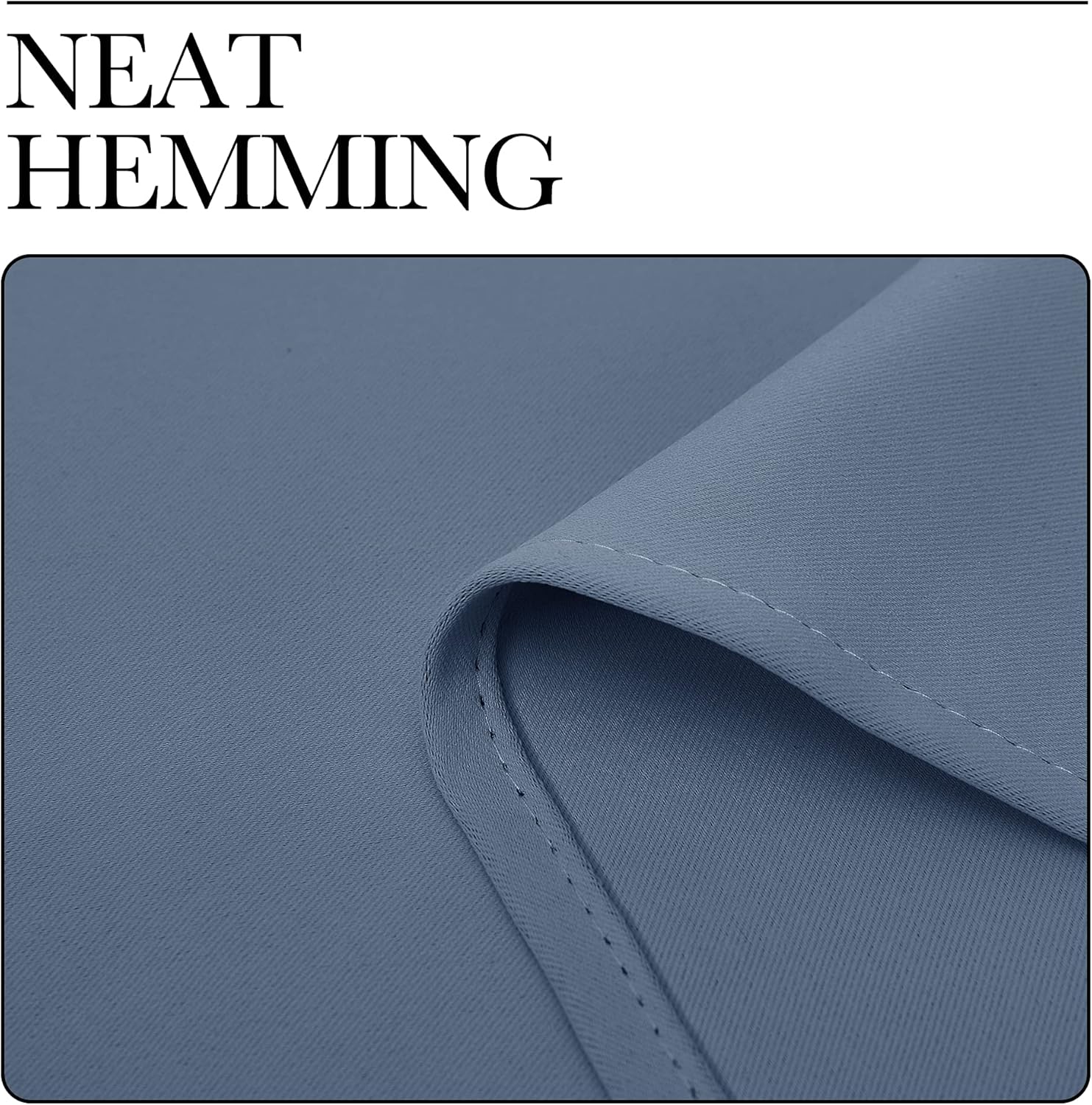 NICETOWN Thermal Insulated Blackout Curtain Panels - Solid Grommet Design, Stone Blue, 42" x 48" (1 Pair)