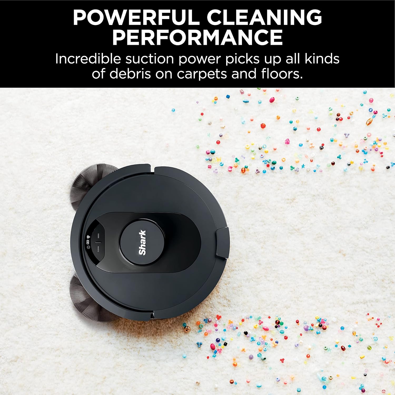 Shark R-AV2501S AI Robot Vacuum - HEPA Self-Empty Base, Bagless, 30-Day Capacity, Black | Certified Refurbished