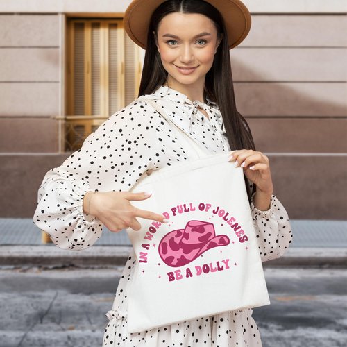 CZgfva 2Pcs Western Pink Cowgirl Hat Canvas Makeup Tote Bag Set, Inspired Country Music Cosmetic Pouch, Foldable Reusable Grocery Folding Shopping Hand Bag Country Music Lovers Fans Gifts for Women