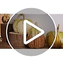 Set of 3 Resin Artificial Corn Pumpkins Fall Table Centerpiece Decorations